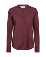 Mos Mosh Burgundy Satin Blouse