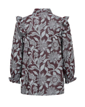 Mos Mosh Burgundy Floral Ruffle Shirt