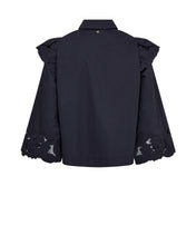 Mos Mosh Navy Broderie Detail Shirt