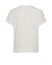 Relaxed V-Neck Jersey Blouse - Ecru