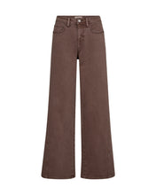 Brown Wide Leg Denim Jeans