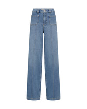 Wide Leg Panel Detail Denim Jeans
