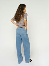Wide Leg Panel Detail Denim Jeans