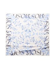 Floral Silk Scarf - Blue