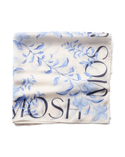 Floral Silk Scarf - Blue