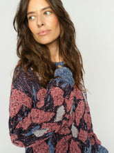 Textured Floral Statement Knit Jumper