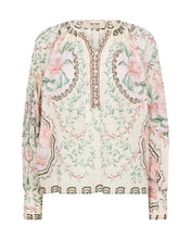 Floral Embroidered Boho Blouse - Green