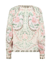 Floral Embroidered Boho Blouse - Green