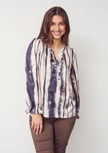 Melba Flounce Blouse - Earth Tones