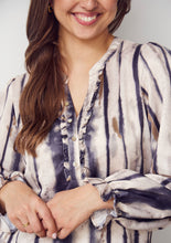 Melba Flounce Blouse - Earth Tones