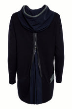 Black Hooded Cowl Neck Top