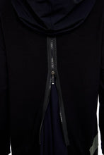 Black Hooded Cowl Neck Top