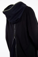 Black Hooded Cowl Neck Top