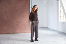 Wide Leg Faux Leather Trousers - Cocoa