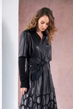 Black Leather Ring Belt