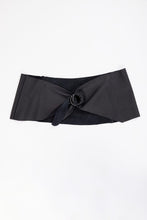 Black Leather Ring Belt