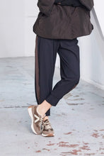 Two-Tone Jogger Trousers - Black & Cocoa