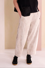 Ivory Textured Barrel-Leg Trousers