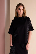 Black Textured Spot Panel Top