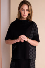 Black Textured Spot Panel Top