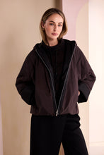Chocolate Contrast Hooded Jacket