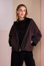 Chocolate Contrast Hooded Jacket