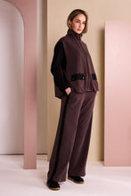 Chocolate Brown Zip-Up High-Neck Gilet