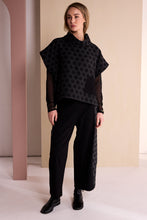 Charcoal Spot Poncho Top