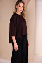 Chocolate Layered Pleated Midi Dress