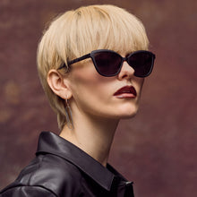 Black Cat Eye Sunglasses - Carbon