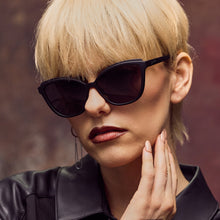 Black Cat Eye Sunglasses - Carbon