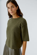Oui Short Sleeve Knit - Khaki