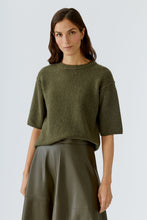 Oui Short Sleeve Knit - Khaki