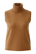 Sleeveless Rollneck Knit – Camel