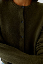 Wool Blend Cardigan in Khaki