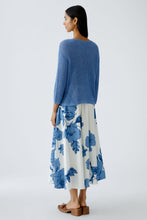 Open-Knit Lightweight Pullover in Blue