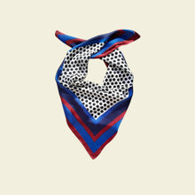 Polka Dot Neck Scarf - Navy & Red