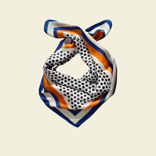 Polka Dot Neck Scarf - Orange & Blue