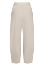 Relaxed Fit Cropped Trousers - Beige