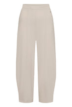 Relaxed Fit Cropped Trousers - Beige