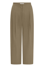 Wide Leg Pleated Trousers - Toffee
