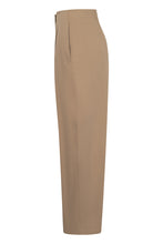 Wide Leg Pleated Trousers - Toffee