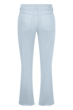 Cropped Flare Stretch Jeans - Light Blue