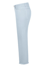 Cropped Flare Stretch Jeans - Light Blue