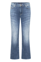Cropped Flare Washed Denim Jeans