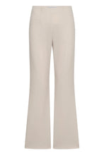 Cream Wide Leg Flared Trousers