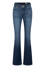 Mid Wash Flared Denim Jeans