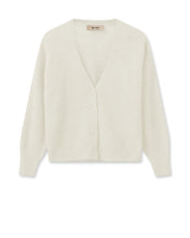 Thora V-Neck Knit Cardigan - Ecru