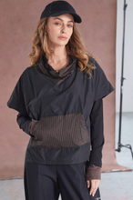 Black Sport Luxe Layered Top