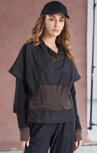 Black Sport Luxe Layered Top